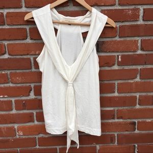 Off white sailor collar sleeveless top